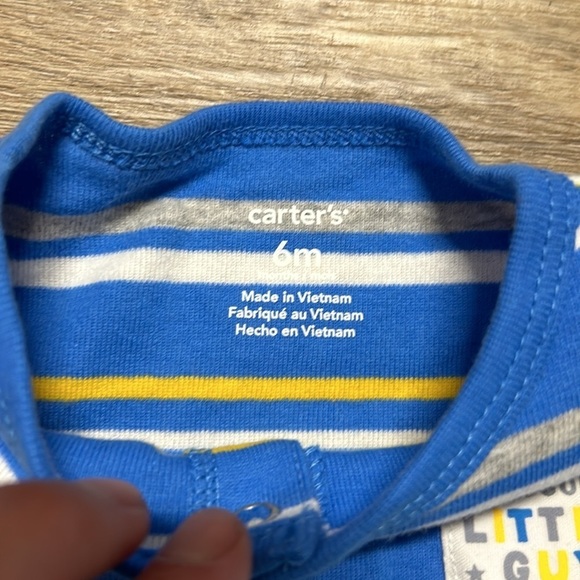 CARTERS Striped Puppy Romper - Picture 2 of 7